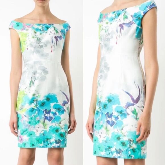 Black Halo Dresses & Skirts - Black Halo Floral Off The Shoulder Neverland Dress Size 10